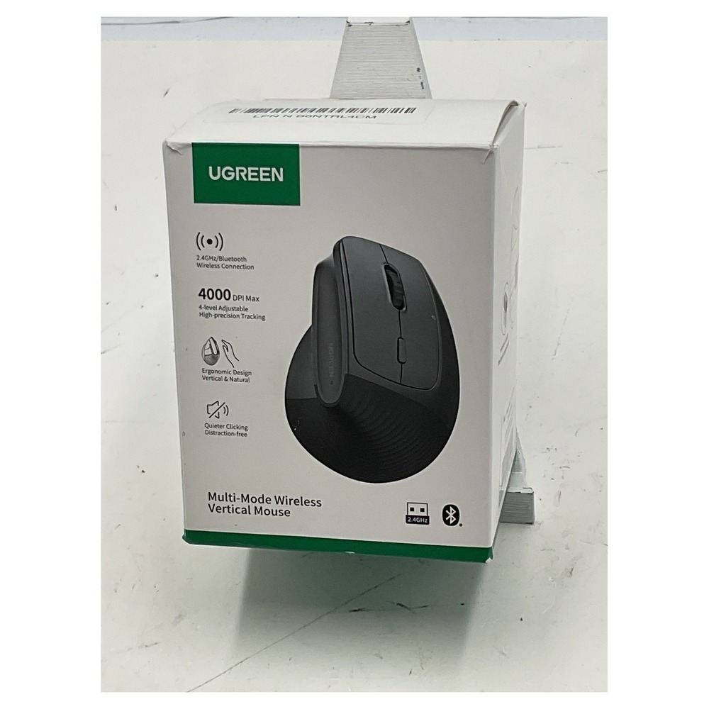 UGREEN M571P Vertical Wireless Mouse 4000 DPI Bluetooth 5.4 2.4G Ergonomic Black